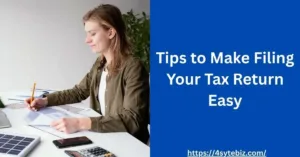 Lady writing tips for making tax filing easy